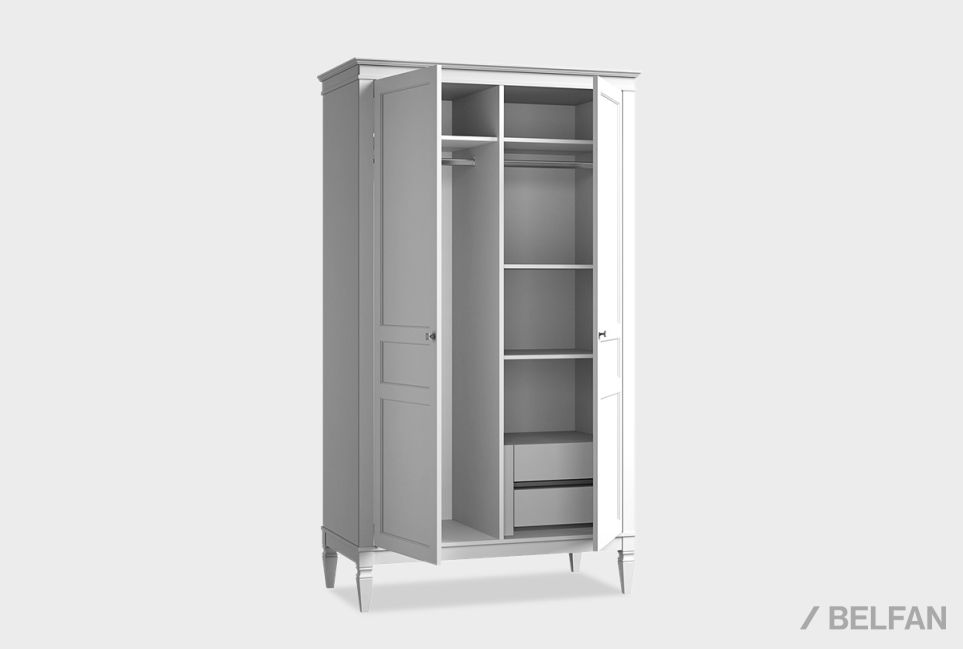 Шкаф для одежды 2-х дверный "Ольса-С" 20 массив сосны 4