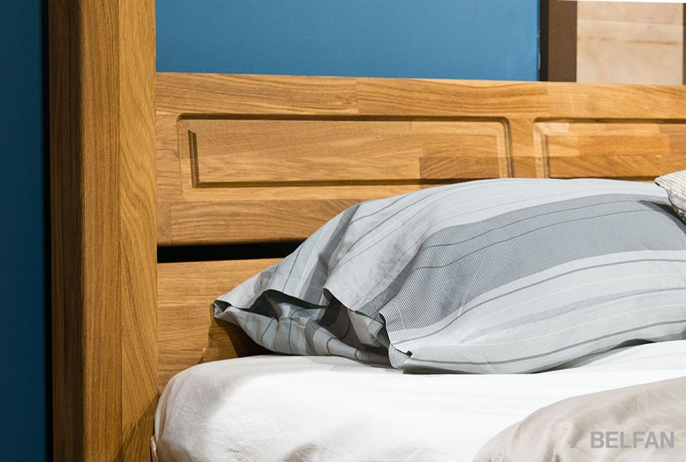 Кровать "Берген" А (с балдахином) массив дуба 5