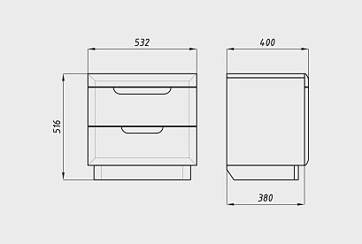 Тумба прикроватная "Бремен"; дуб натуральный