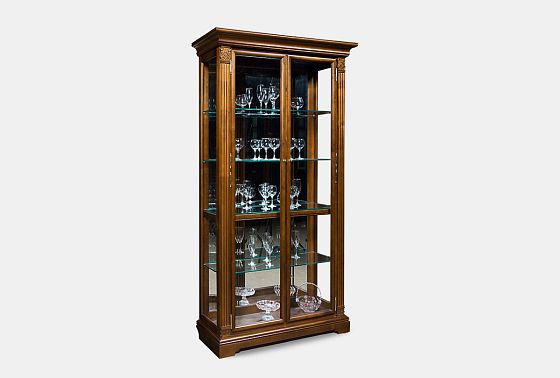 Шкаф с витриной "Престиж" 3 массив и шпон берёзы 3