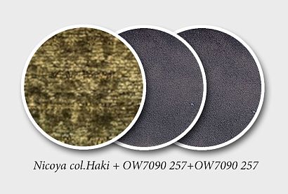 "Ферре" диван 3-х местный; нераскл.; 1L+10+1R; Nicoya col.Haki + OW7090 257+OW7090 257 (гр. 2/Турция)