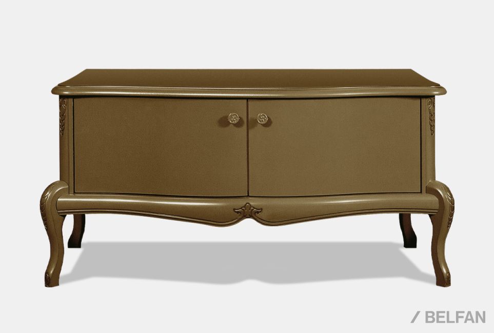 Тумба под ТВ "Флерон" (узкая) массив и шпон бука 1