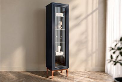 Витрина 1-но дв. "Сакраменто" (правая); *А-016.61; сумеречный, орех