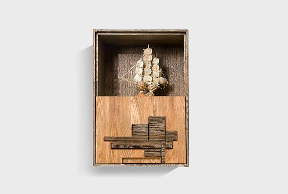 Шкаф навесной "Ирвинг Дизайн" 60 (левый) массив дуба 4