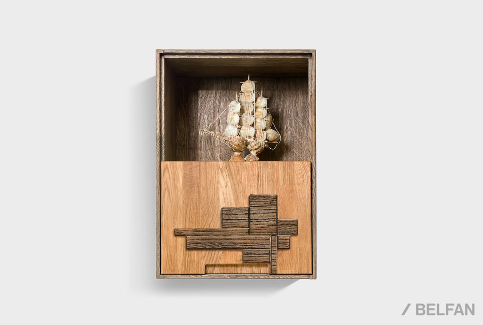 Шкаф навесной "Ирвинг Дизайн" 60 (левый) массив дуба 1