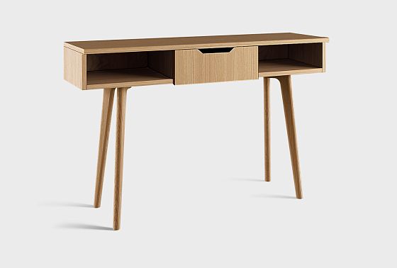 Консоль "Элва" (высокая) массив и шпон дуба 3