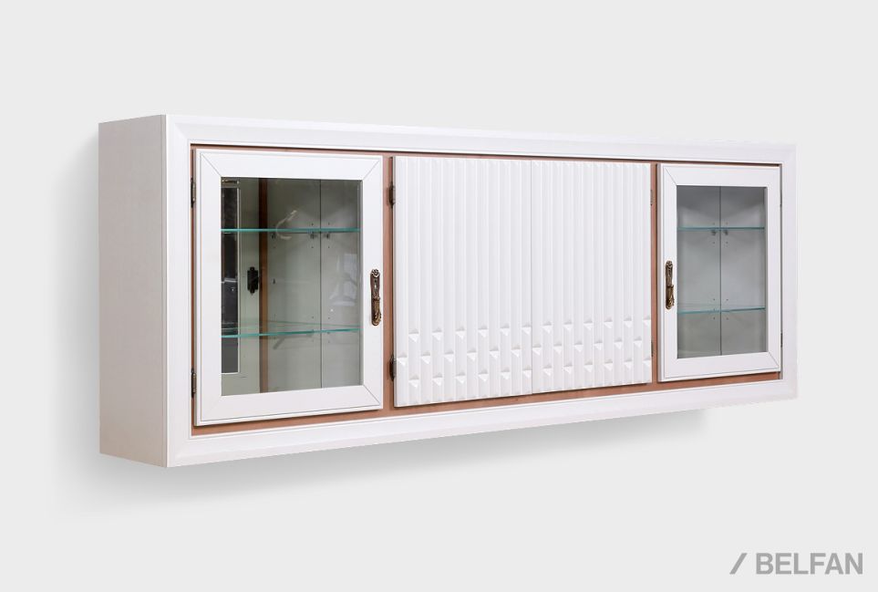 Шкаф навесной 4-х секционный "Армония" массив и шпон дуба 2