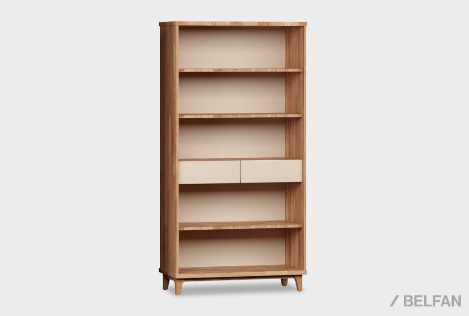 Стеллаж "Уоллстрит" (с ящиками) массив дуба, МДФ 1