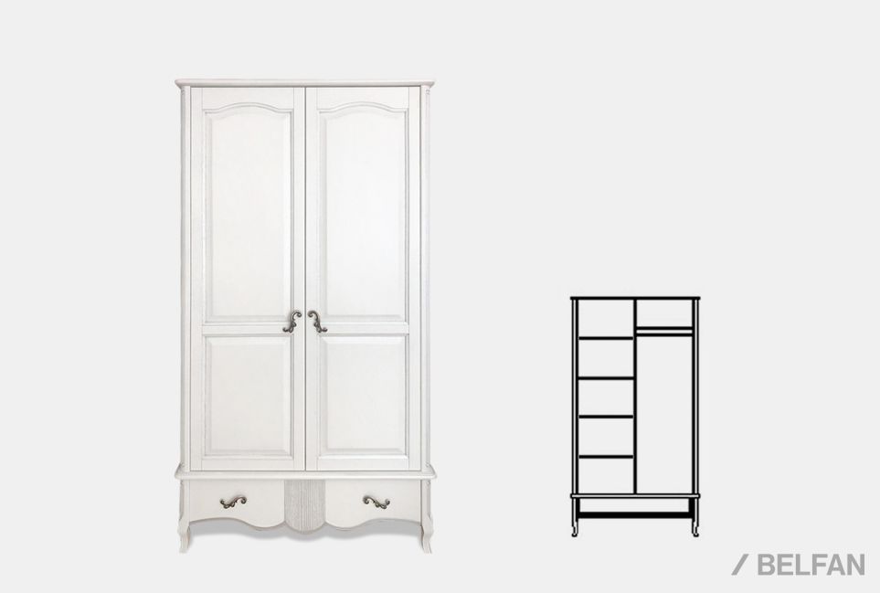 Шкаф для одежды "Катрин" фигурный 2-х дв. без зеркала массив и шпон дуба 2