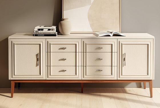 Тумба "Сакраменто" 4 (с ящиками) массив и шпон дуба, МДФ 14