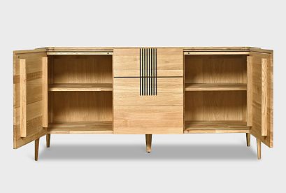 Тумба "Бергамо" 3 (с ящиками); дуб натуральный