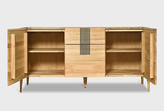 Тумба "Бергамо" 3 (с ящиками) массив дуба 13