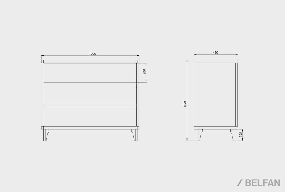 Комод "Уоллстрит" 3 массив дуба, МДФ 2