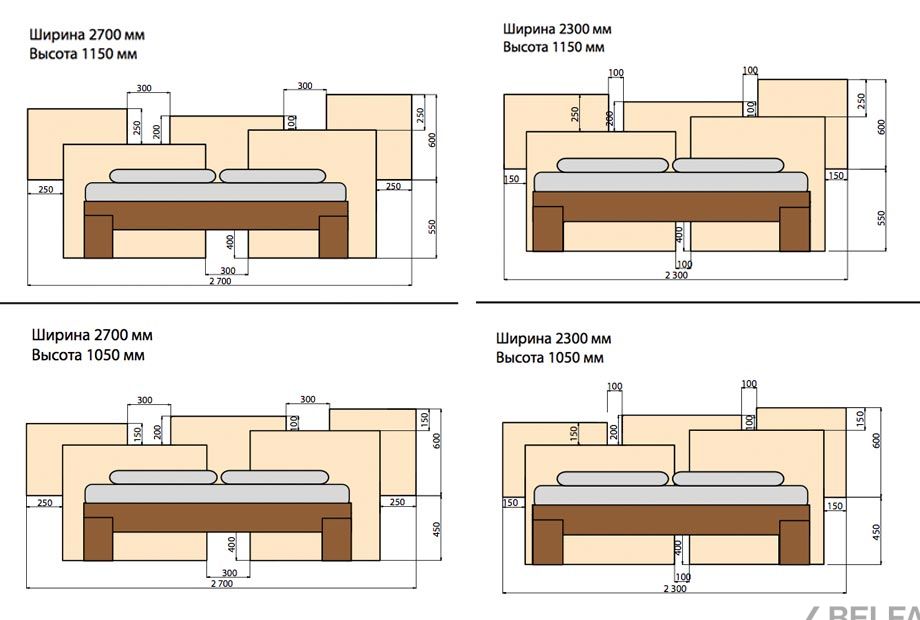 Кровать "Берген" 180 (с подсветкой) шпон дуба 2
