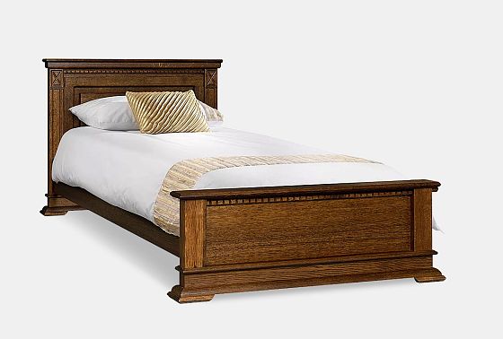 Кровать "Верди Люкс" (низкое изножье) массив и шпон дуба 2