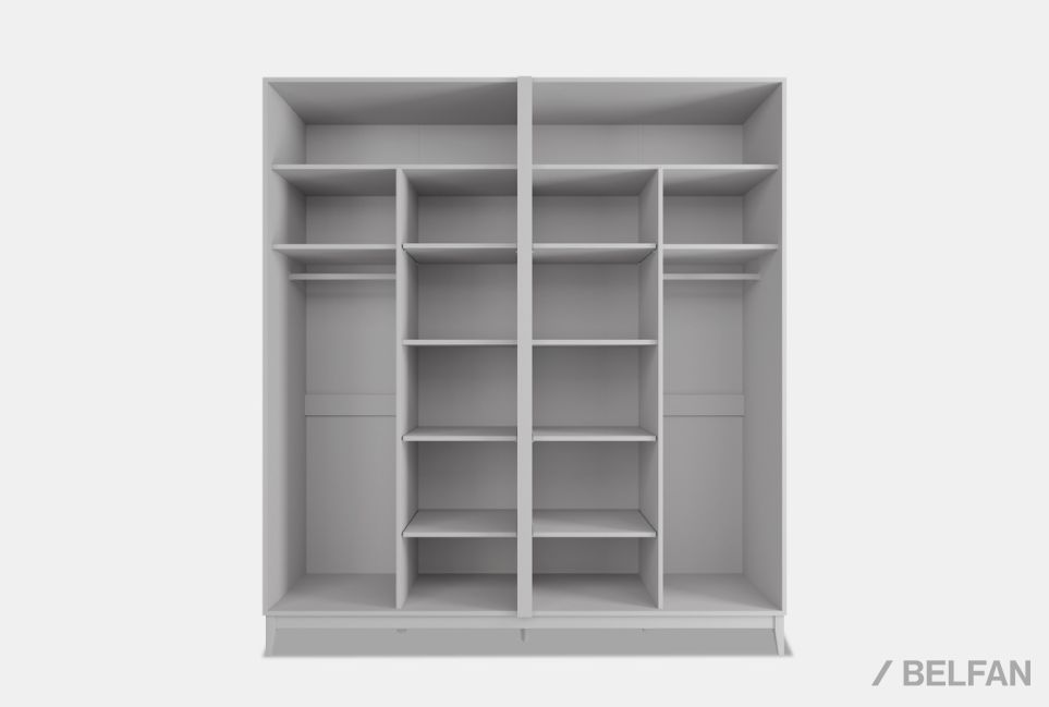 Шкаф 4-х дверный "Сакраменто" (с декором) массив и шпон дуба, МДФ 3