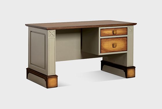 Стол письменный "Бриансон" (1 тумба справа) массив и шпон дуба, МДФ 6