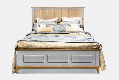 Кровать «Бриансон»; без основания, без матраса; *А-020.53160; (1600x2000); муссон+дуб; Velutto 05