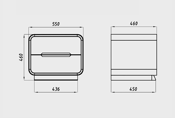 Тумба прикроватная "Монблан" массив дуба 4