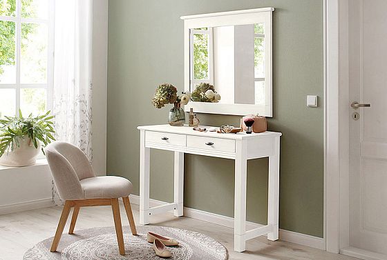 Зеркало навесное "Рауна" массив сосны 3