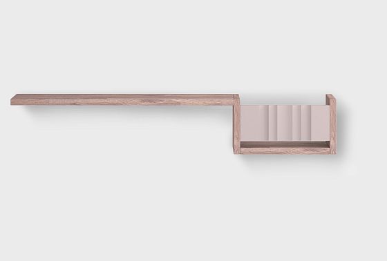 Полка с нишей "Меридиан" (правая) массив дуба, МДФ 2