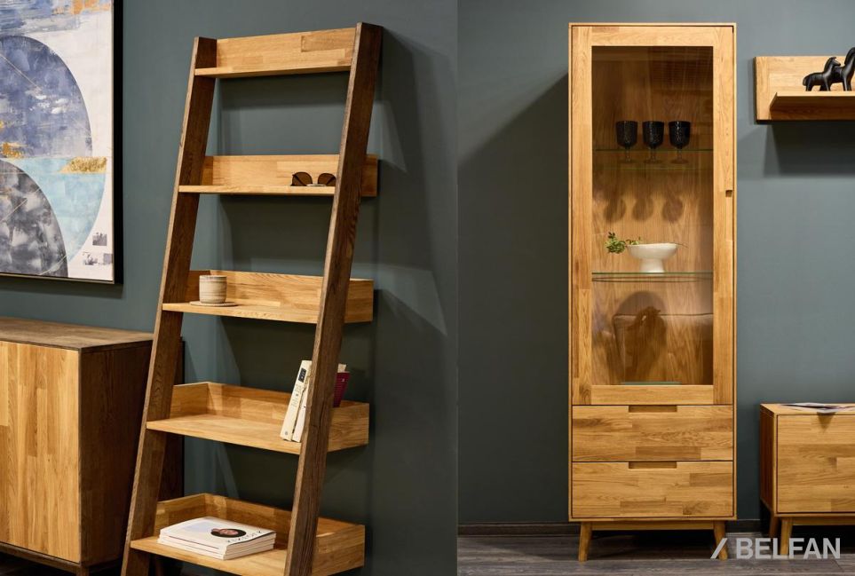 Шкаф с витриной 1-но дверный "Ирвинг" (левый) массив дуба 4