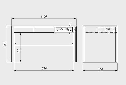 Стол письменный "Норд"