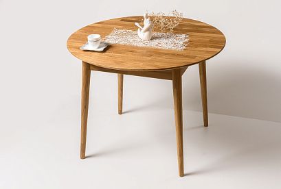 Стол обеденный "Ирвинг" 3 (раскладной); 1200x1200; дуб натуральный