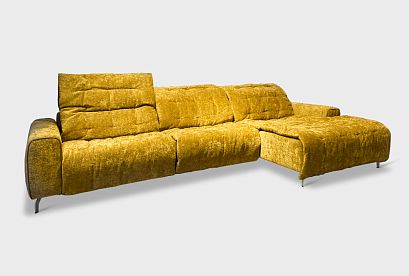 "Грей" диван с оттоманкой; раскл.; 1EL+10W+8R; Реклайнер; Runa 09 (33342)+Enzo 236 (34930); (гр.5/ТД/СМ)