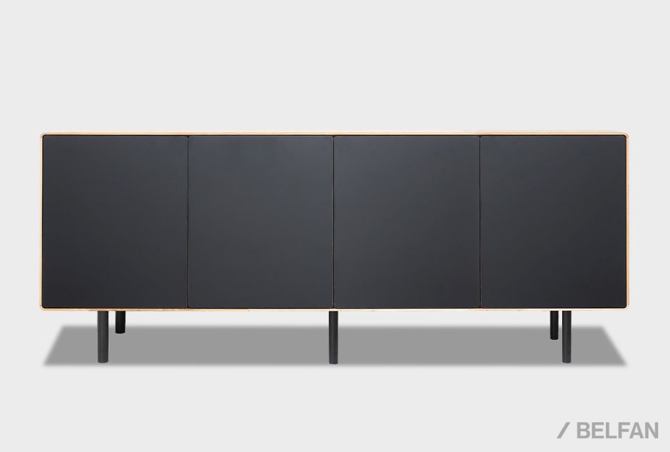 Тумба "Норман" 4 массив дуба, МДФ, металл 2