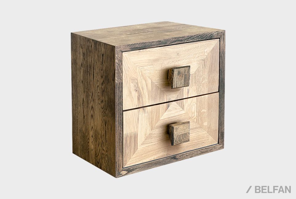 Модуль для стеллажей открытых "Cube Design" (с ящиками) массив дуба 1