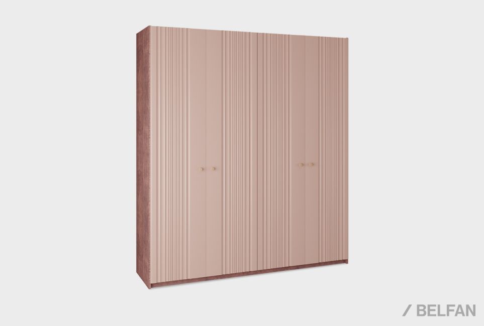 Шкаф для одежды 4-х дверный "Меридиан" шпон дуба, МДФ 1