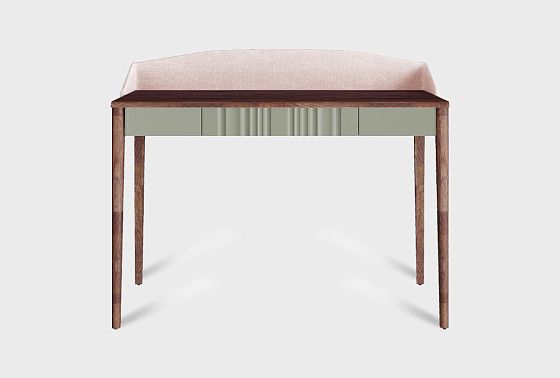 Стол туалетный "Меридиан" с декором (с мягким элементом) массив дуба, МДФ 3