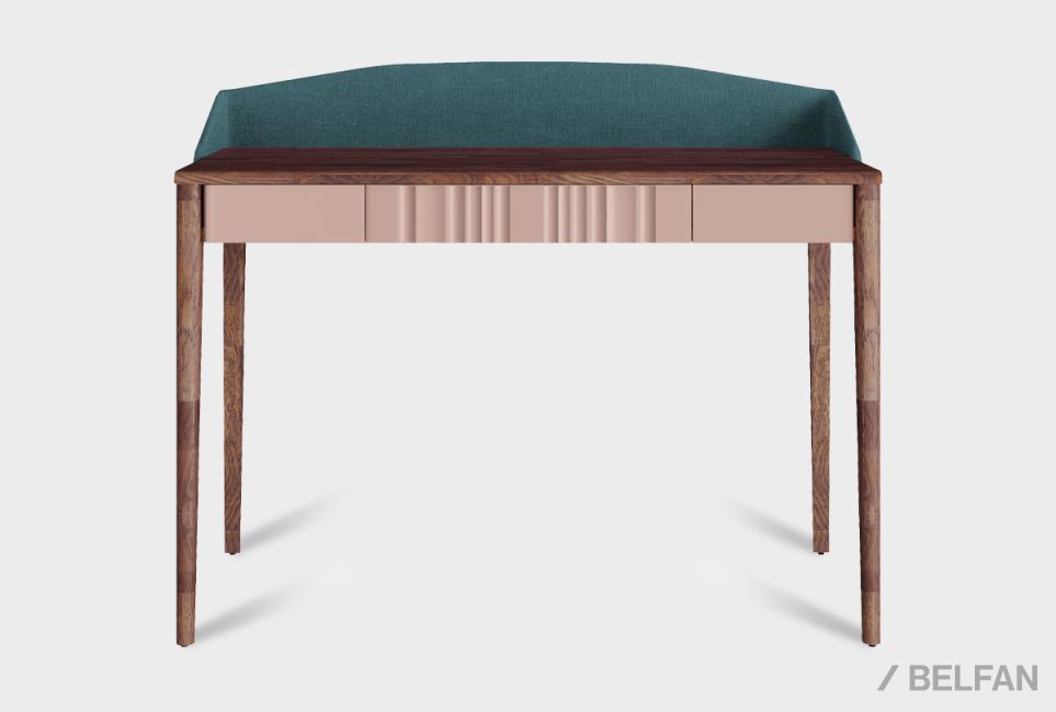 Стол туалетный "Меридиан" с декором (с мягким элементом) массив дуба, МДФ 1