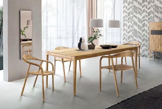 Стул "Лугано" с подлокотниками массив берёзы 12