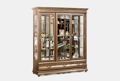 Шкаф с витриной 3-х дверный "Тэфи"