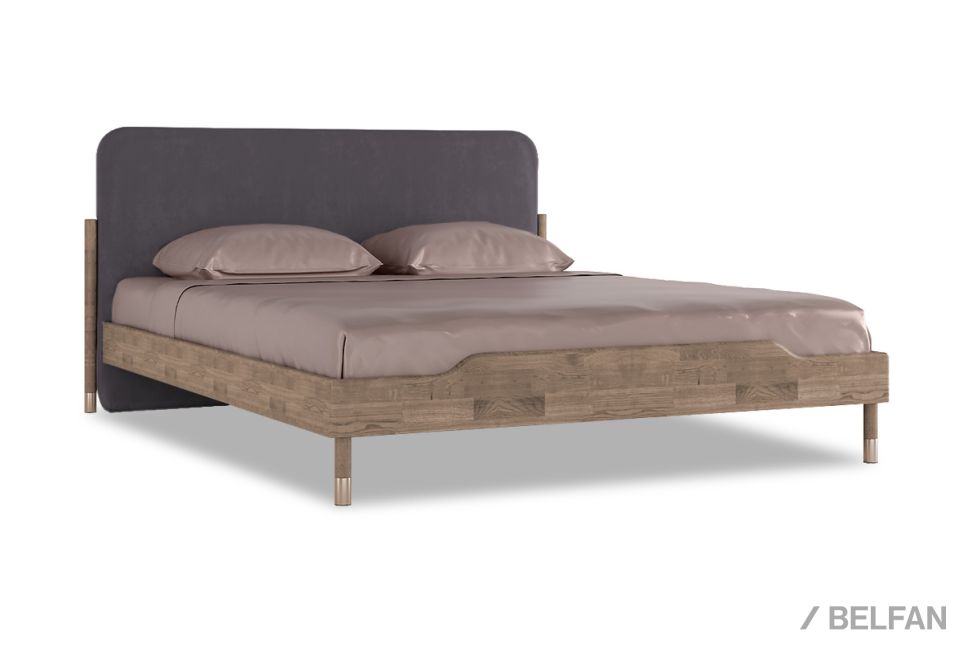 Кровать "Меридиан" (мягкое изголовье) массив дуба 1