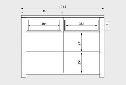 Тумба 2-х дверная "Норд"