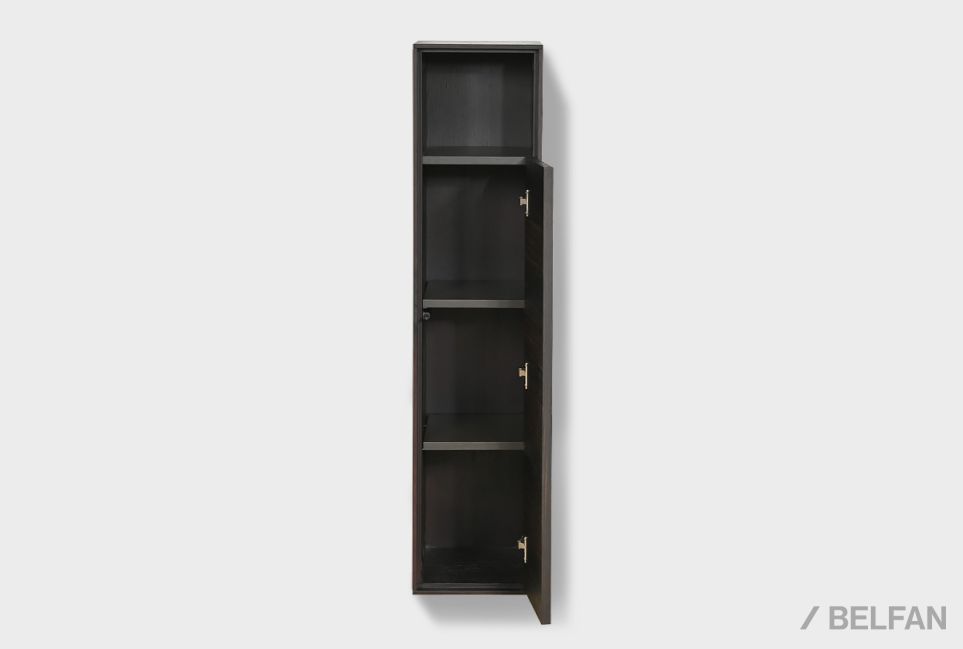 Шкаф настенный узкий "Монреаль" (правый) шпон дуба, МДФ 3