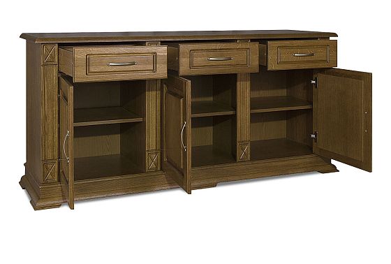 Тумба 3-х дверная "Верди Люкс 3" массив и шпон дуба 4