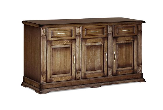 Тумба 3-х дверная "Верди Люкс 3" массив и шпон дуба 4