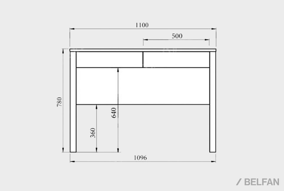 Стол туалетный "Норд" массив дуба 2