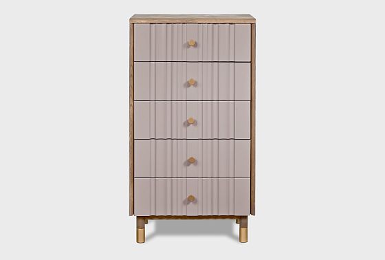 Комод "Меридиан" 5 (высокий) массив дуба, МДФ 7