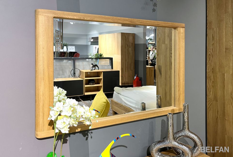 Зеркало настенное "Норд" массив дуба 2