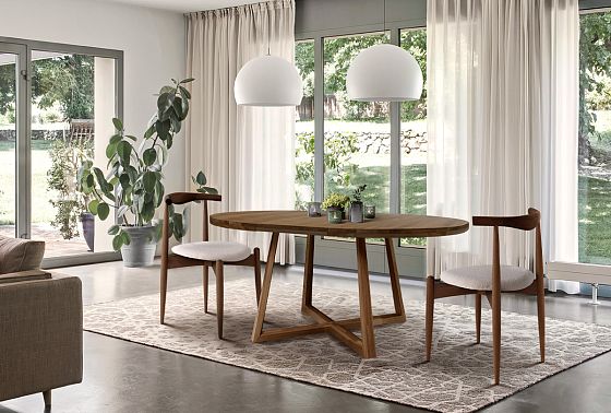 Стол обеденный "Мидгард" (раскладной) массив дуба 7