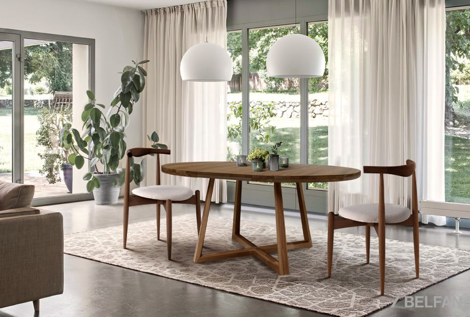 Стол обеденный "Мидгард" (раскладной) массив дуба 2