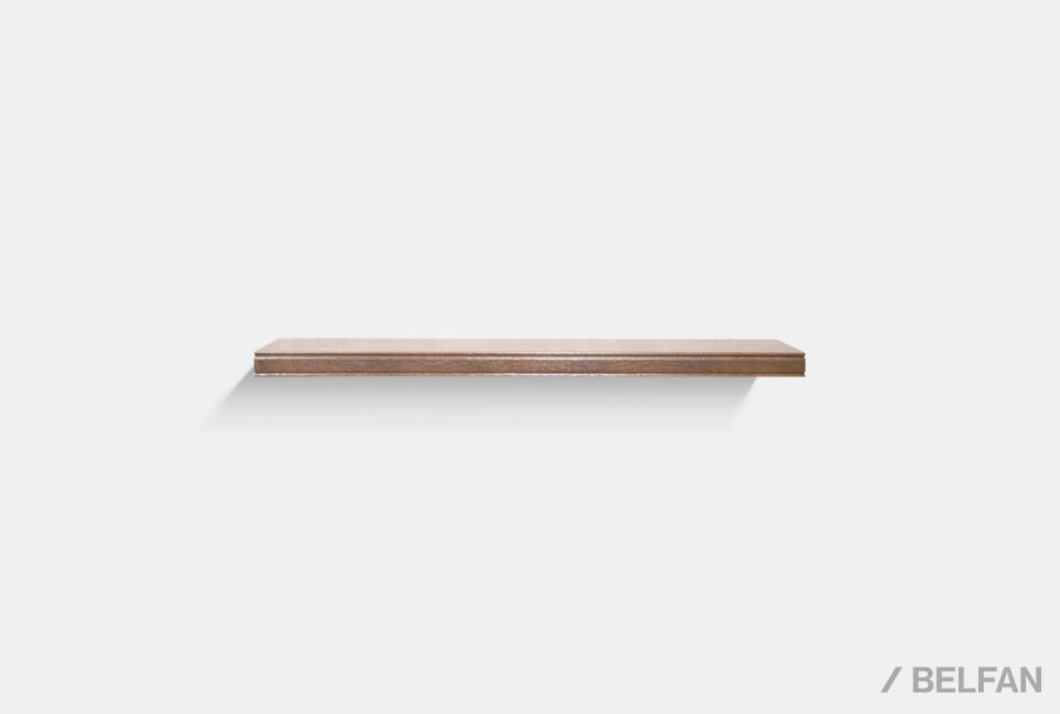 Полка навесная "Тэфи" массив и шпон дуба 1