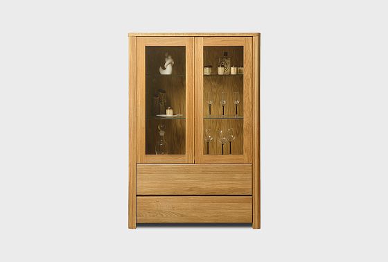 Тумба 2-х секционная "Норд" (высокая) массив дуба 3