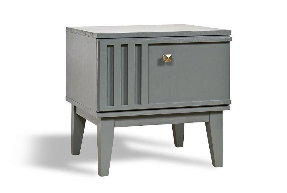 Тумба прикроватная "Чикаго" (левая); платина