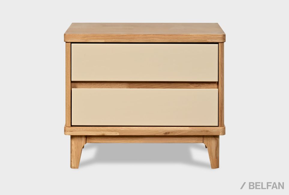 Тумба прикроватная "Уоллстрит" массив дуба, МДФ 2